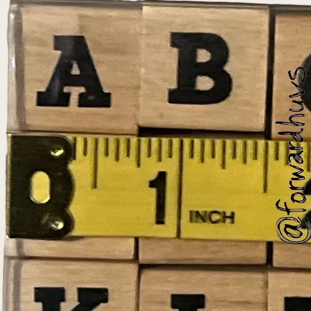 Crafter’s Closet Alphabet Stamp Set – 3/4” Wood Blocks – 30 Pieces